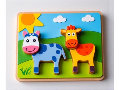 Colorful wooden puzzle toy