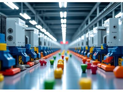 Automated production line assembling toys