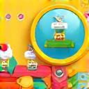 Magnifying glass inspecting toy for quality